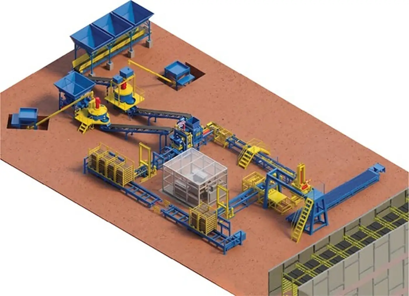 Layout of the automated production plant